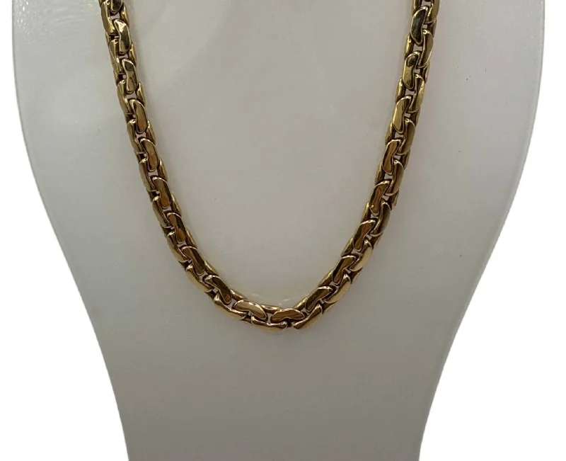 Forged initial necklaces-Byzantine Chain Necklace In 14K Yellow Gold