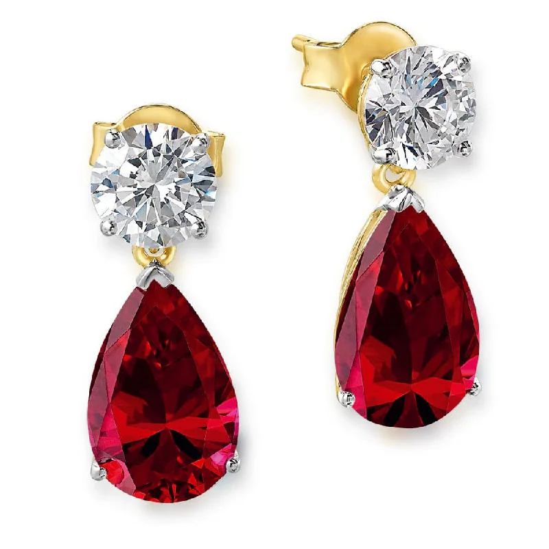 Lustrous silver earrings-Tru-Ruby Chéri Amour Earrings