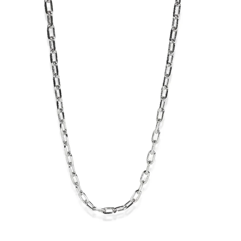 Retro locket necklaces-Cartier Spartacus Chain (White Gold)