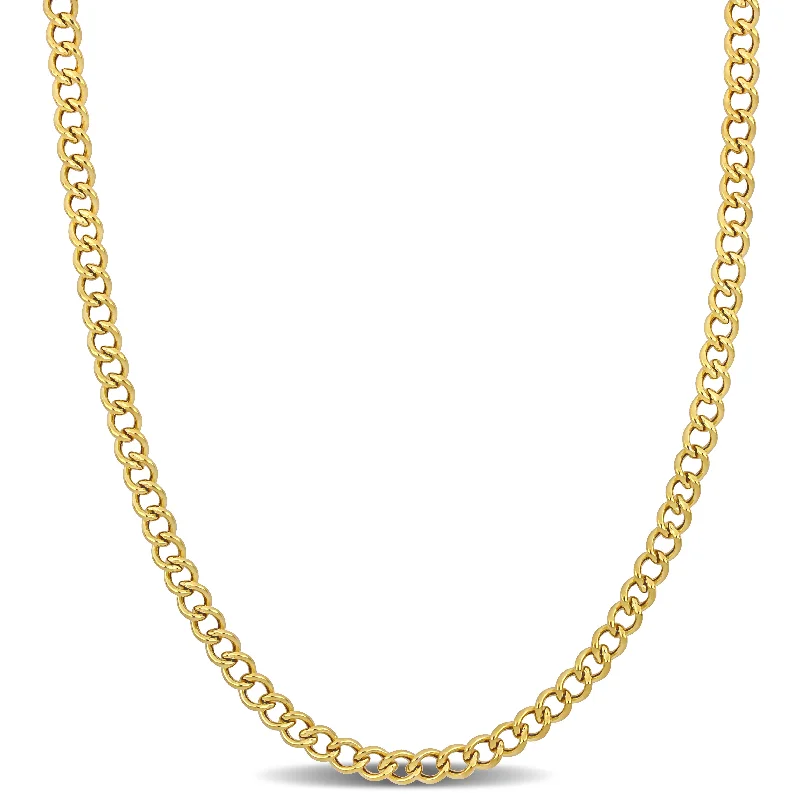 Ruby pendant necklaces-Mimi & Max 4.1mm Curb Chain Necklace in 14k Yellow Gold, 20 in