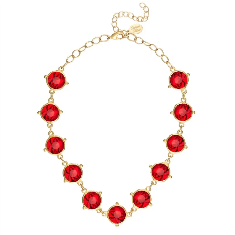 Chic art necklaces-Coupe Promenade Tennis Necklace In Red