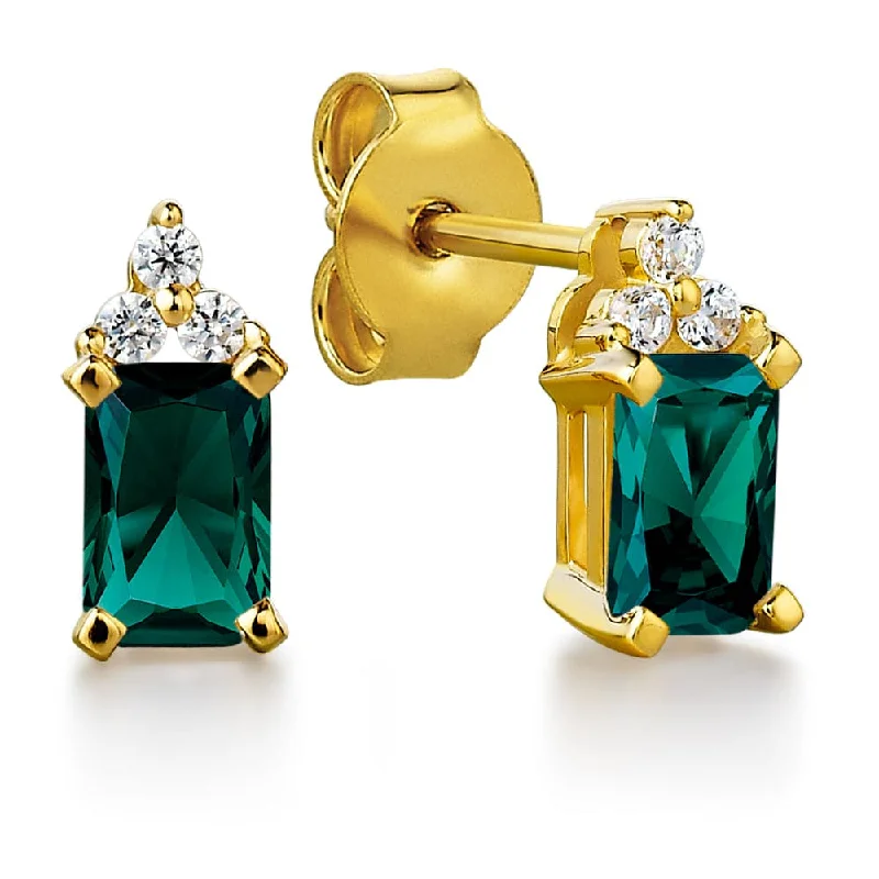 Pure crystal earrings-2.3 ct. t.w. Emerald Inspiration Earrings