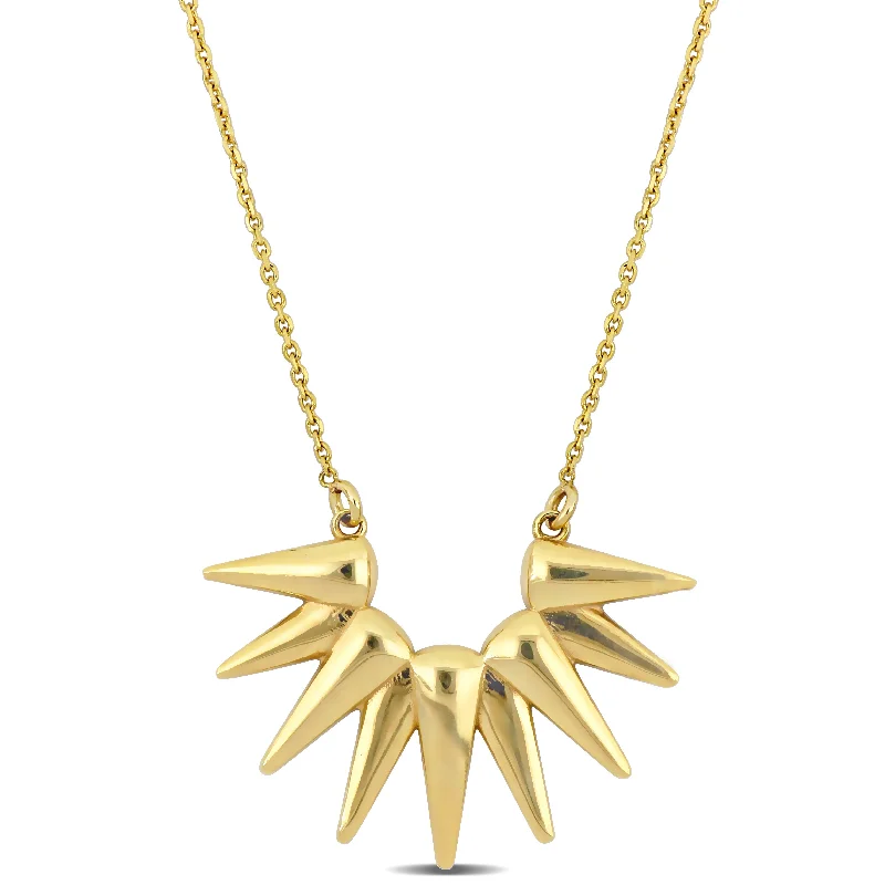 Natural woven necklaces-Mimi & Max Sun Ray Necklace in 14k Yellow Gold - 16.5+1 in