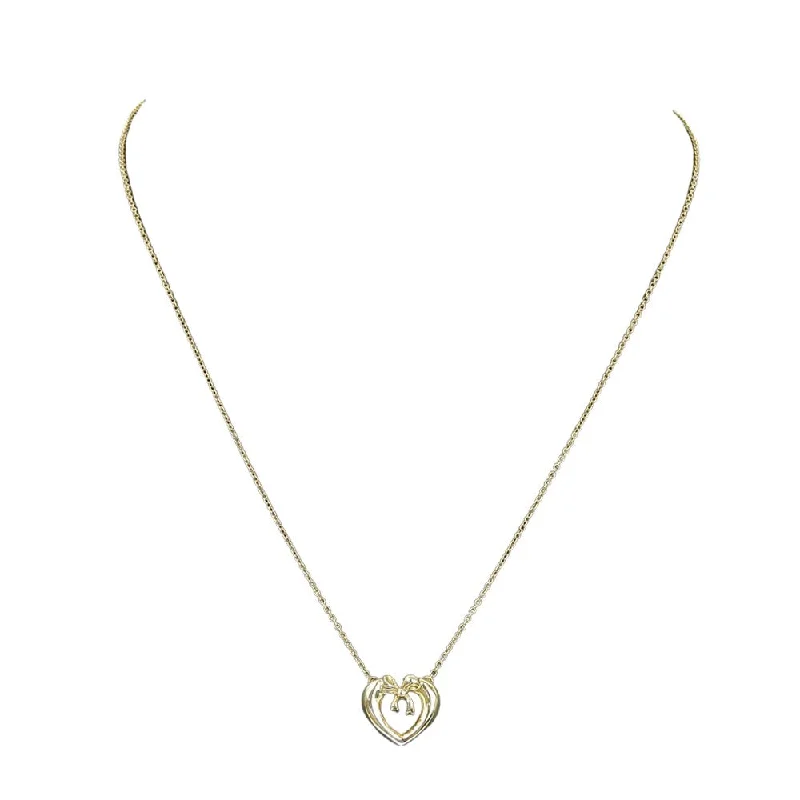 Celestial star necklaces-Tiffany & Co Heart Ribbon  yellow  Necklace Jewelry (Pre-Owned)