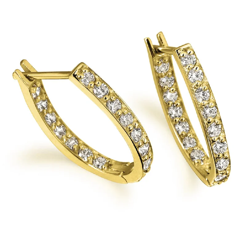 Fine stud earrings-Radiant Hoop Earrings