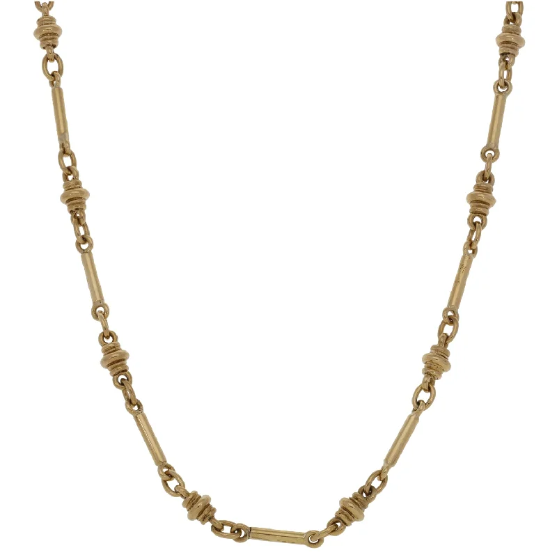 Woven cord necklaces-9ct Gold Fancy Necklace 20"