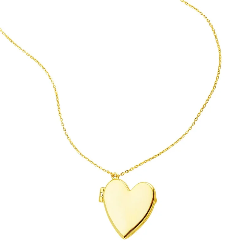 Lily flower necklaces-Adornia Heart Locket gold