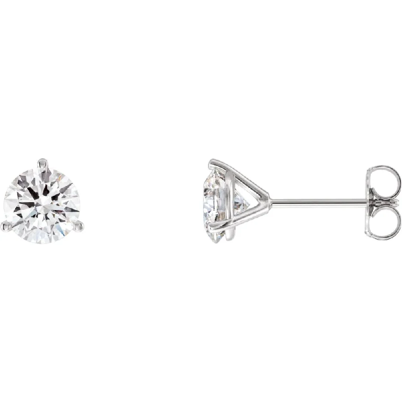 Petal pattern earrings-Diamond Stud Earrings