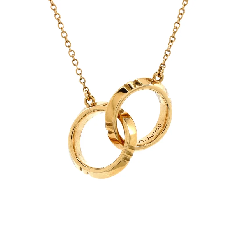 Petal design necklaces-Atlas X Closed Interlocking Pendant Necklace 18K Yellow Gold