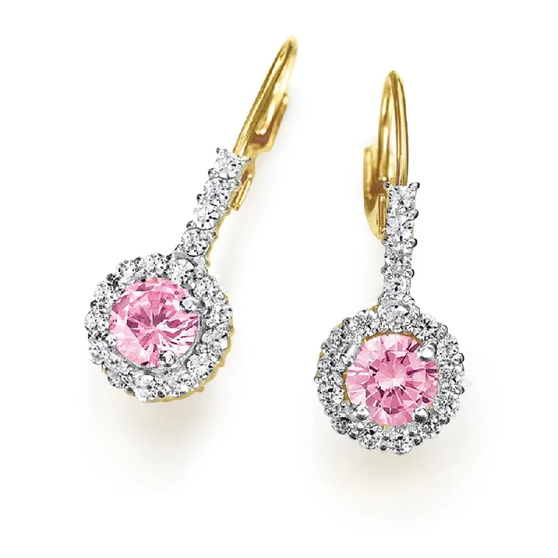 Ruby stud earrings-Pink Bel-Aire Earrings