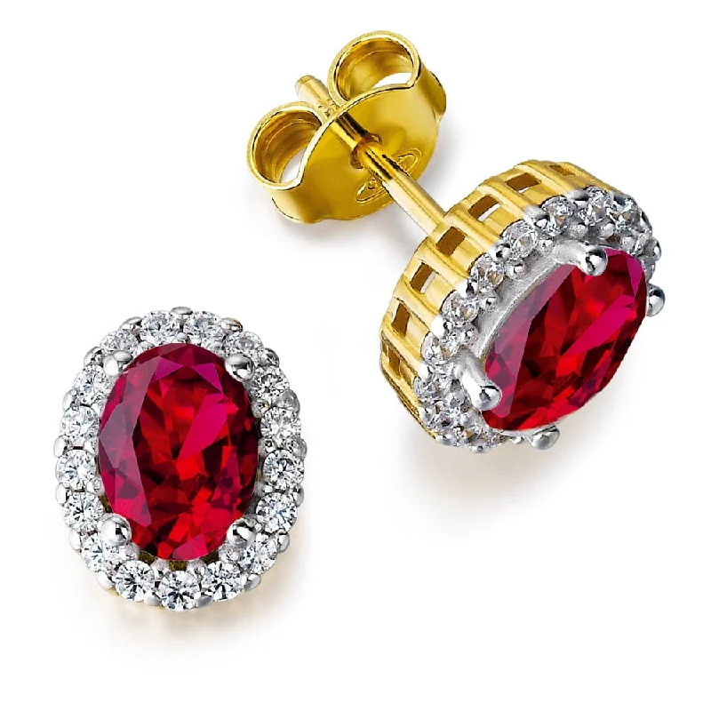 Petal pattern earrings-Tru-Ruby Cincature Earrings