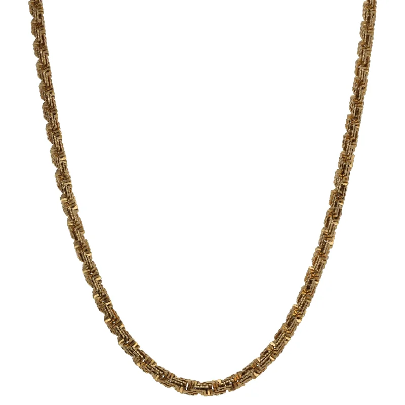 High gloss necklaces-9ct Gold Fancy Necklace 24"