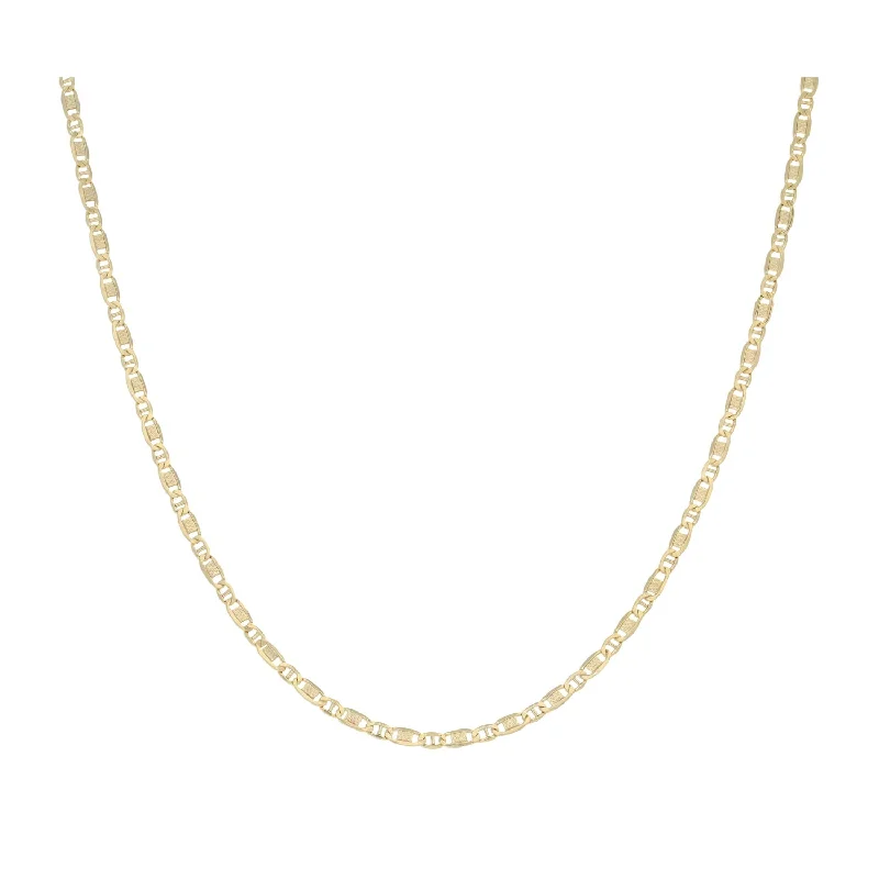 Clear gem necklaces-New 14ct Gold Fancy Link Necklace 18"