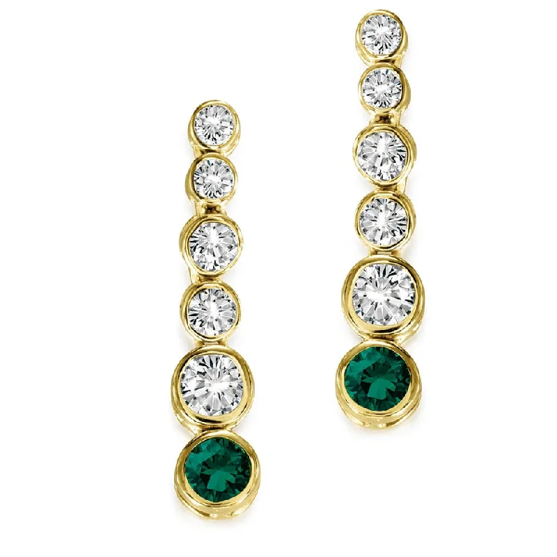 Gothic style earrings-Tru-Emerald Classic Drop Earrings