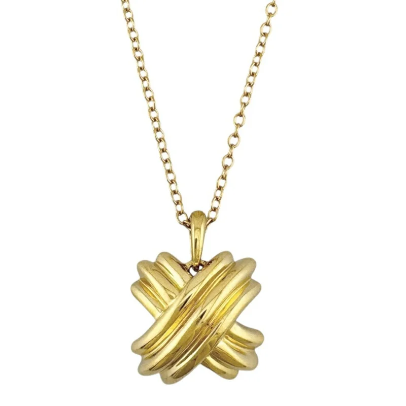 Flow pattern necklaces-Tiffany   (18K) Necklace (Pre-Owned)