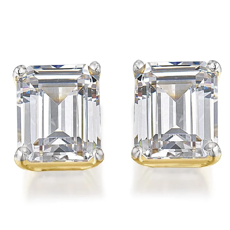 Slim wing earrings-5.7 ct. t.w. Emerald Cut Earrings