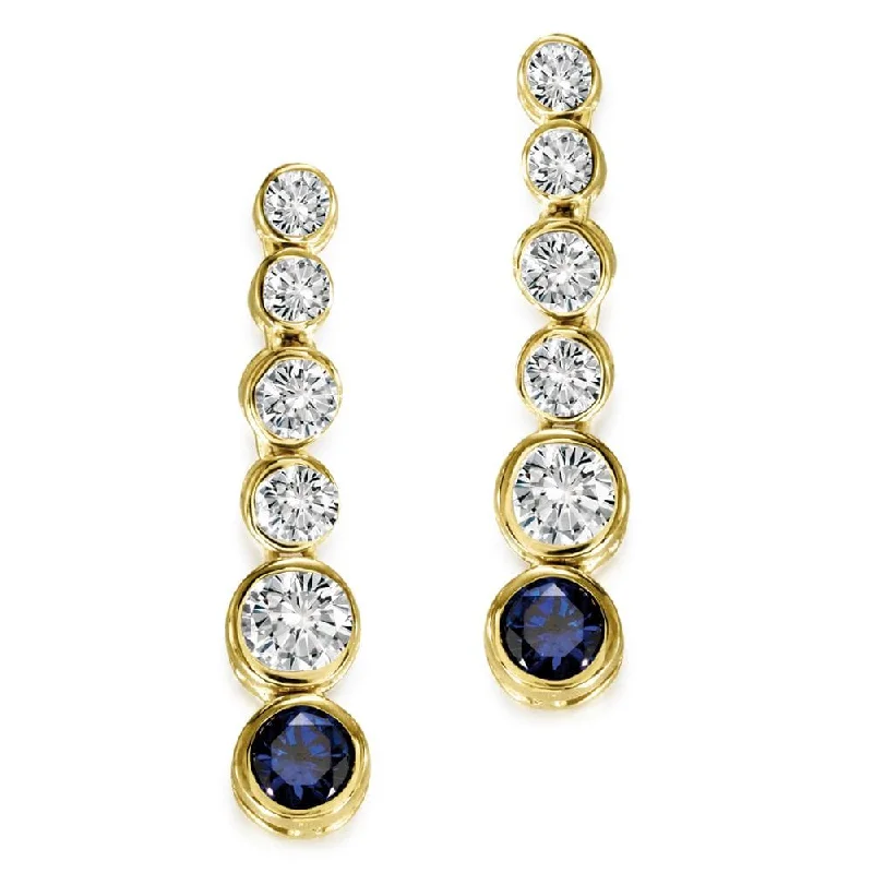 Ripple theme earrings-Tru-Sapphire Classic Drop Earrings