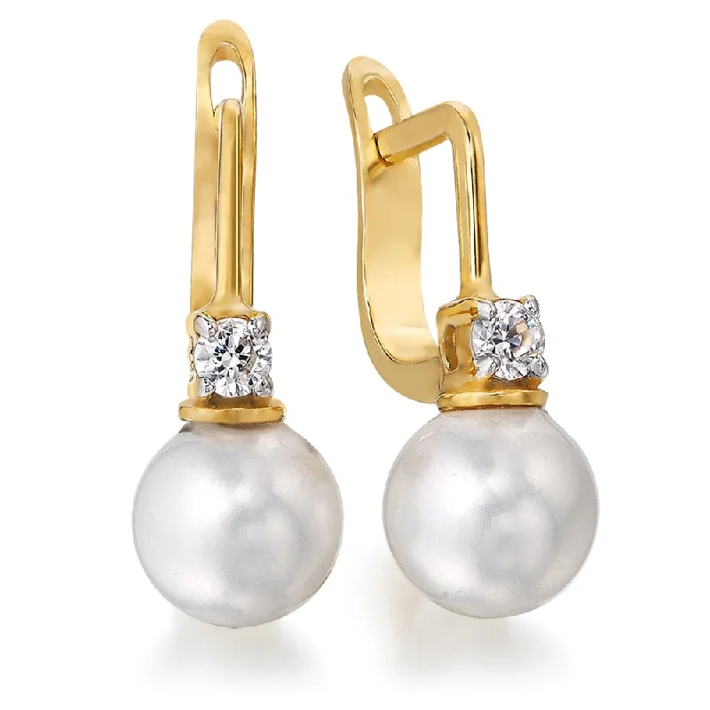 Stellar glow earrings-Elegant Pearl Drop Earrings