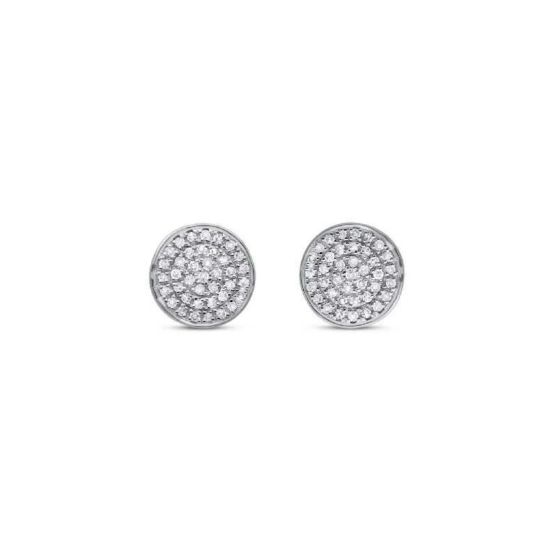 Chiseled disc earrings-Jessie Earrings