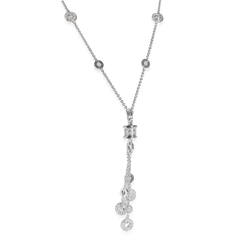 Hope charm necklaces-BVLGARI B.zero1 Necklace in 18K White Gold 1.65 CTW