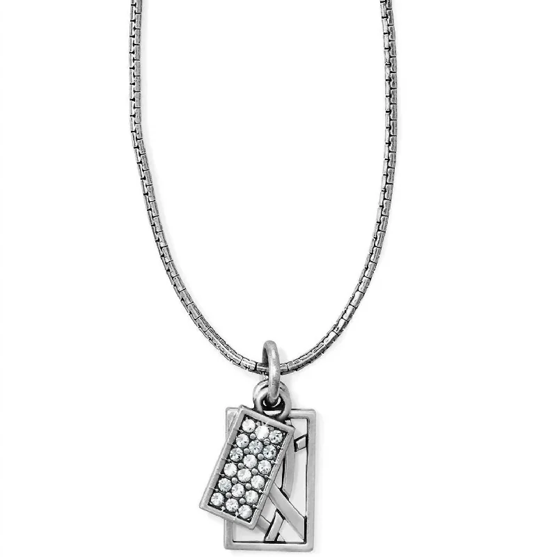 Twisted thread necklaces-Women's Meridian Zenith Charm Necklace In Silver