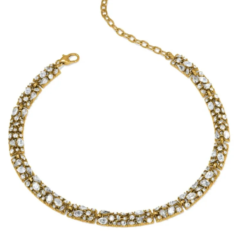 Woven cord necklaces-Women's One Love Golden Collar Necklace