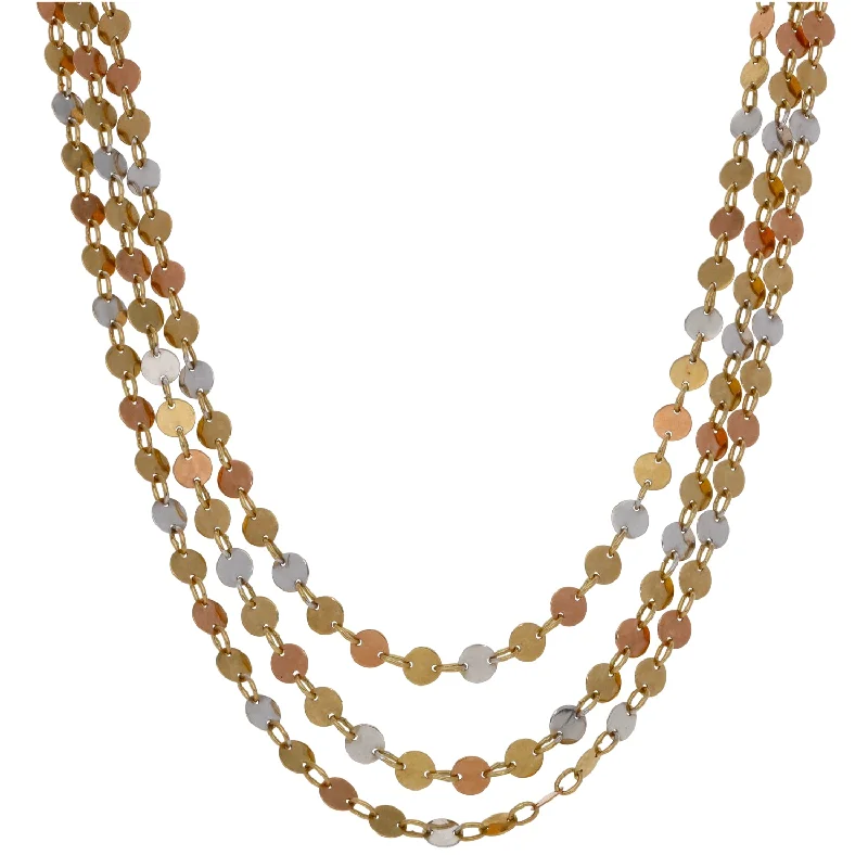 Tapered pendant necklaces-9ct Gold Fancy Necklace 16"