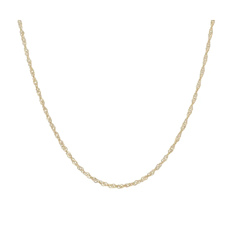 Light enamel necklaces-New 9ct Gold Singapore Necklace