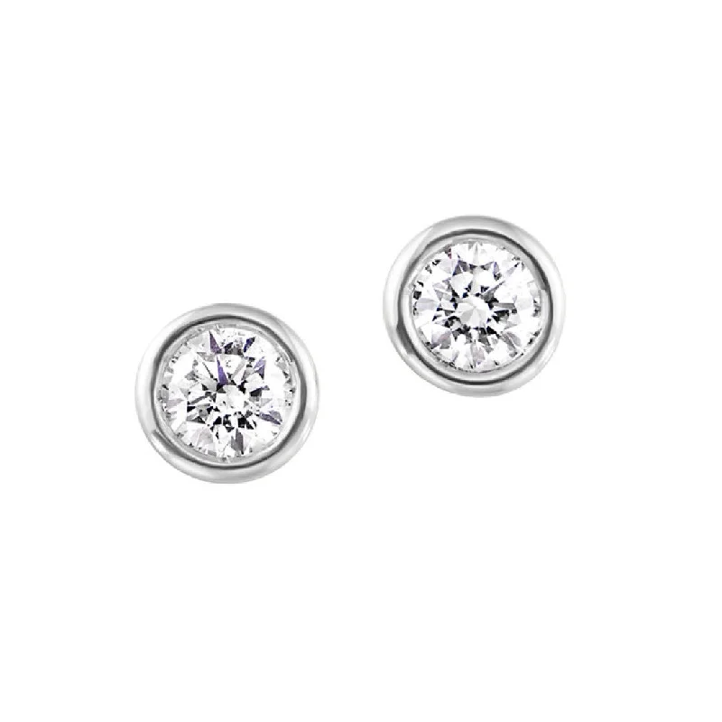 Mystic eye earrings-14K White Gold 0.25cttw H/I SI Diamond Earrings