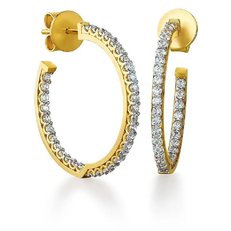 Flow design earrings-Celebrity Hoop Earrings