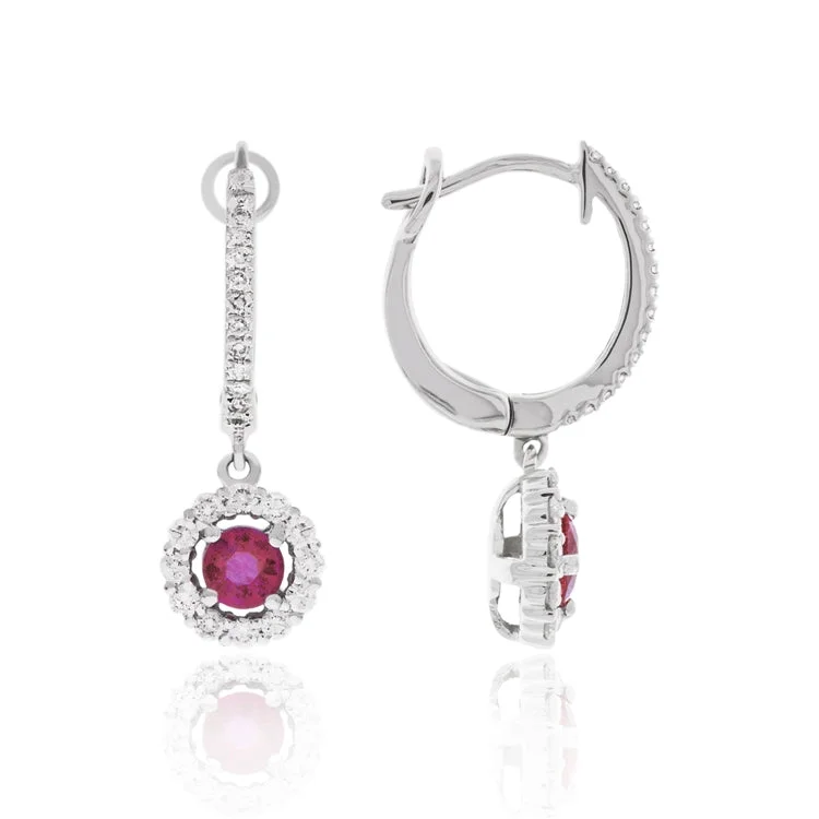 Jazz age earrings-Ruby Dangle Earrings