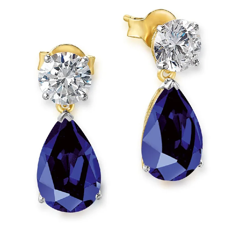 Round coin earrings-Tru-Sapphire Chéri Amour Earrings