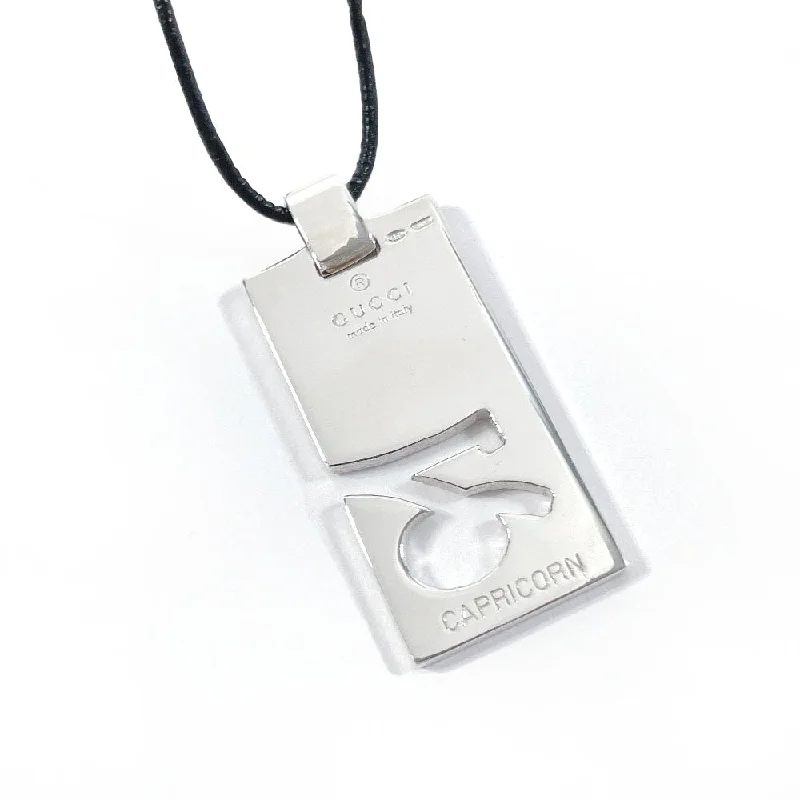 Whimsical bead necklaces-Gucci Silver Capricorn Zodiac Necklace