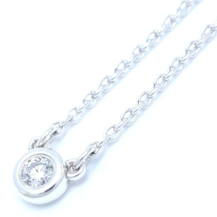 Lily flower necklaces-Tiffany & Co Silver 925 Diamond Necklace