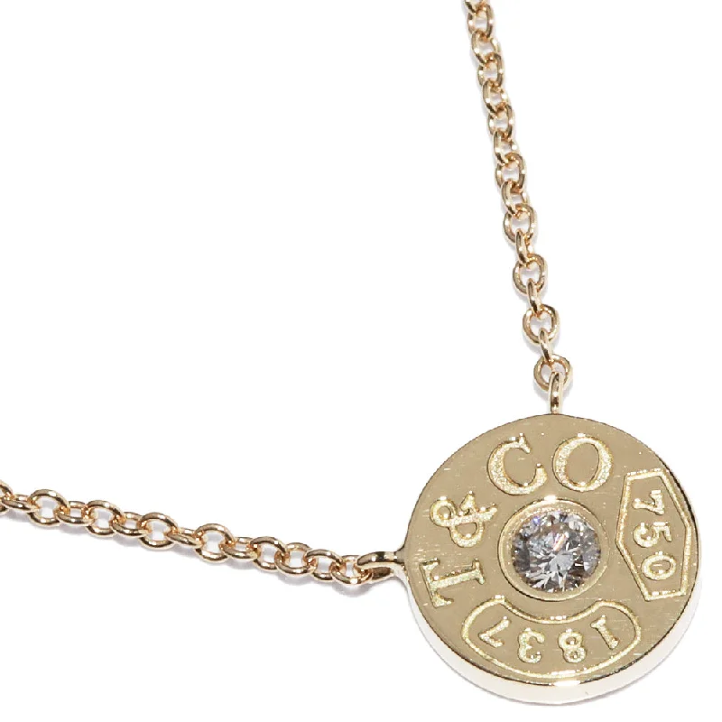 Celestial star necklaces-Tiffany & Co K18YG Diamond Pendant Necklace