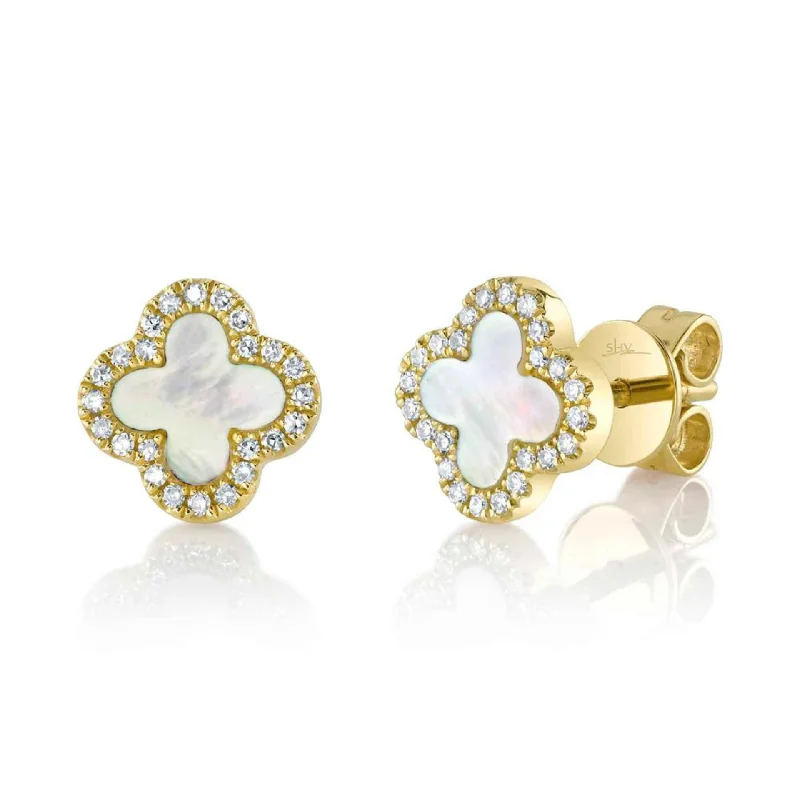 Ripple motif earrings-Clover Earring