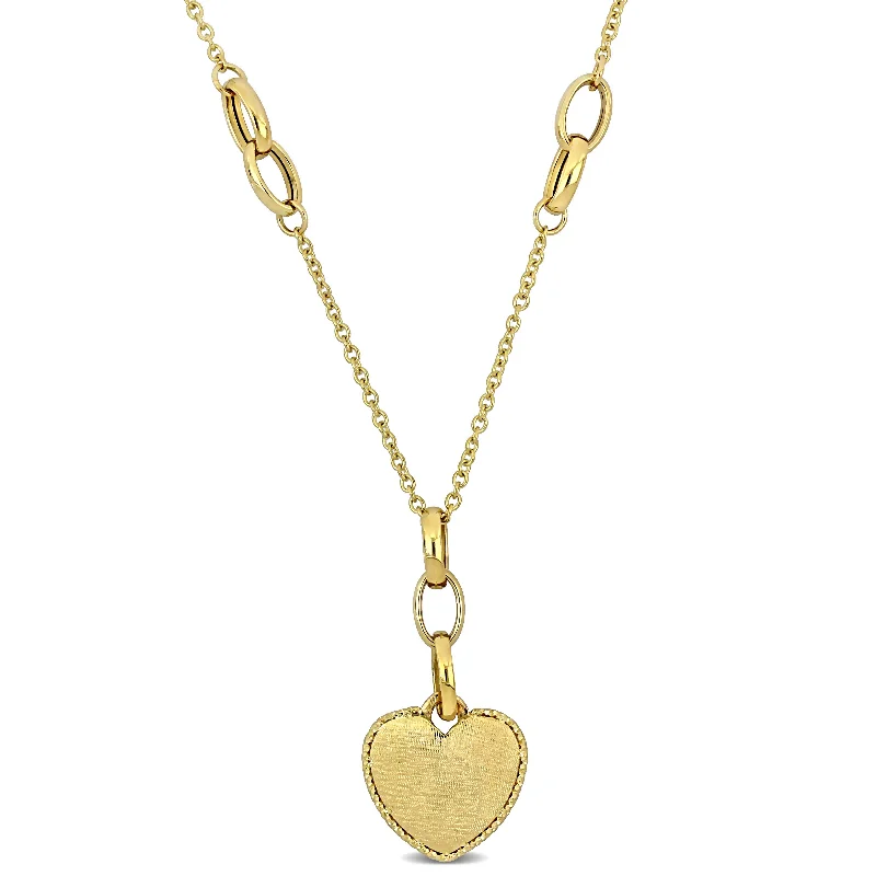 Ruby drop necklaces-Mimi & Max Heart Necklace with Chain in 14k Yellow Gold - 18 in