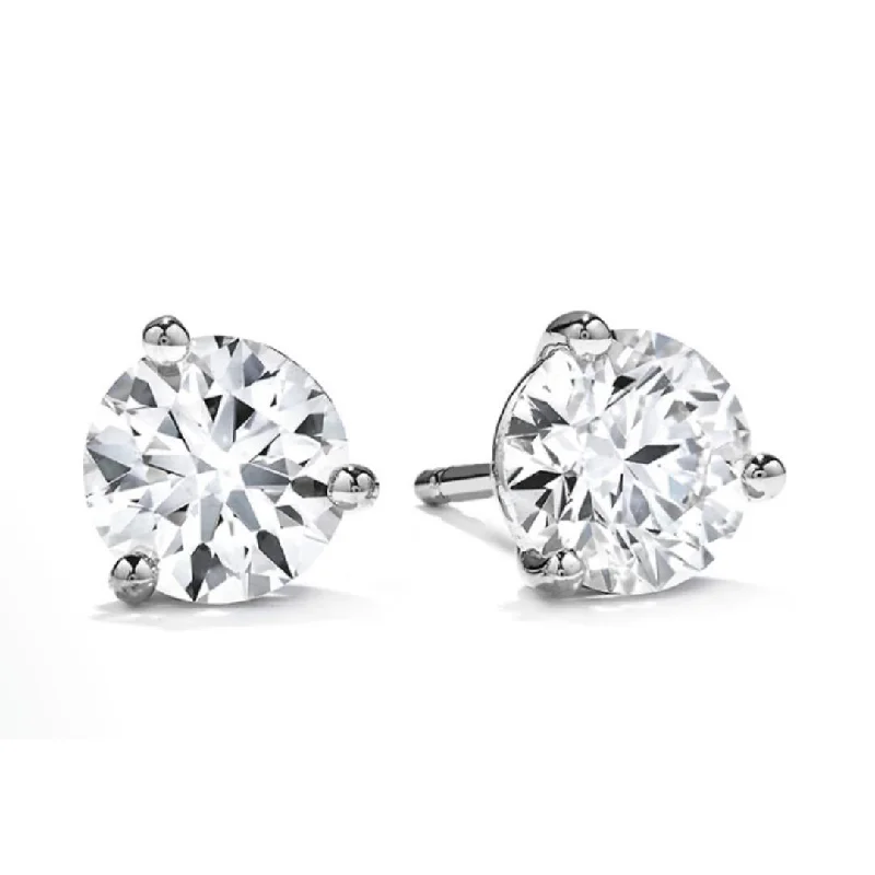 Small dot earrings-18K White Gold 0.31cttw VS-SI I-J Hearts on Fire Solitaire Diamond Earrings