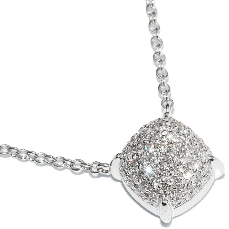 Solid bib necklaces-Tiffany & Co Diamond Pendant Necklace