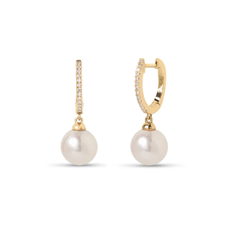 Slim pearl earrings-Kelsey Earrings