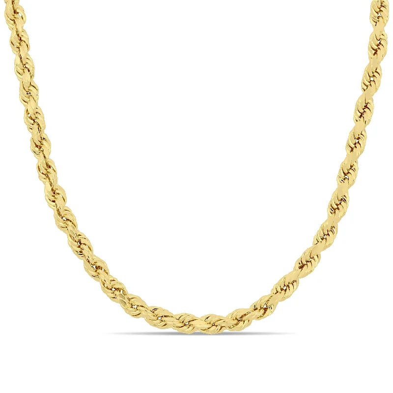 Retro locket necklaces-Mimi & Max 18 Inch Rope Chain Necklace in 14k Yellow Gold (4mm)