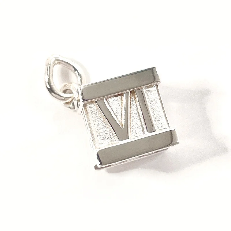 Square shape necklaces-Tiffany & Co Atlas Cube Silver Pendant