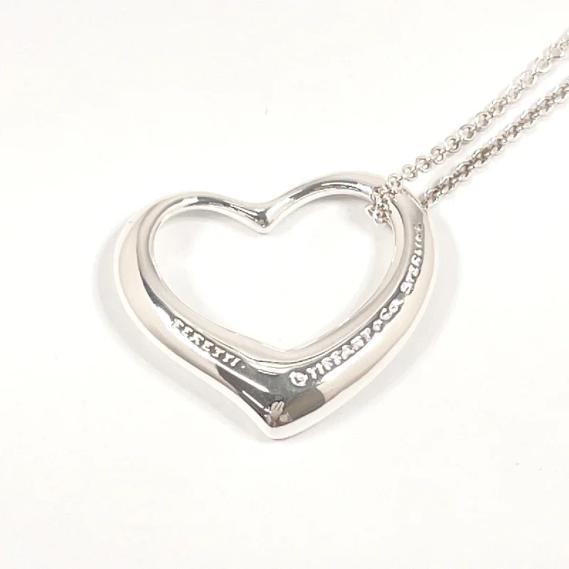 Linen thread necklaces-Tiffany & Co Open Heart Necklace Sterling Silver