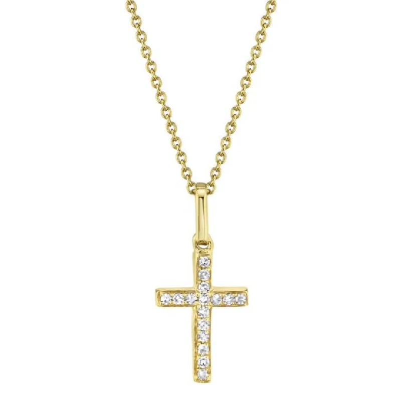 Mystic eye necklaces-Dainty Diamond Cross Pendant