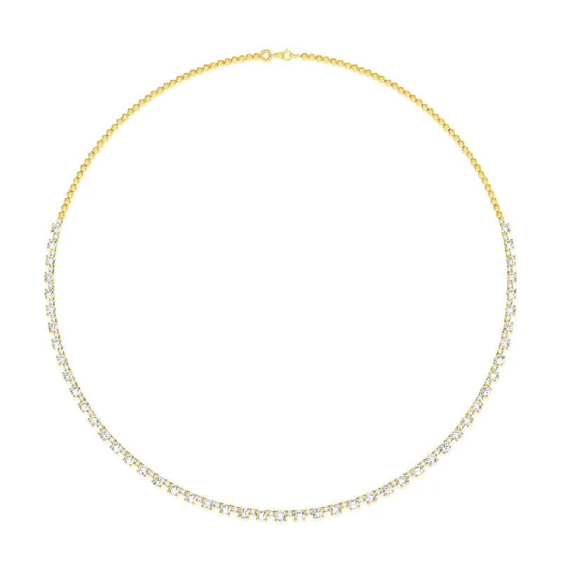 Clear gem necklaces-Luminesce Lab Grown 6 Carat Diamond Necklace in 10ct White Gold