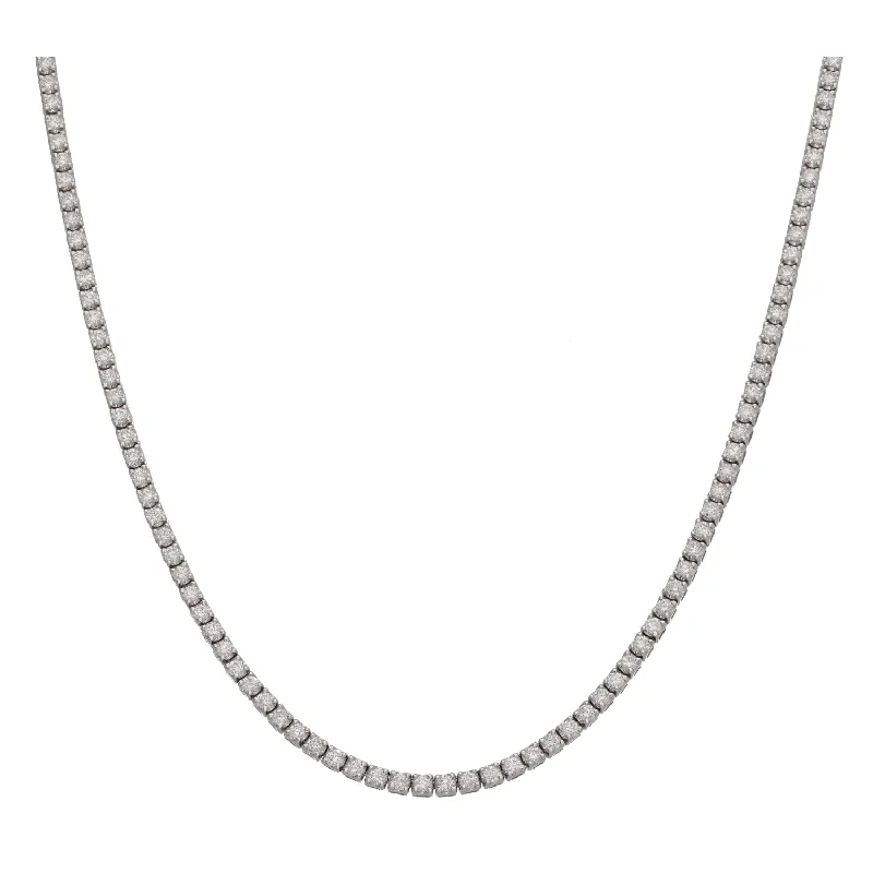 Baroque pearl necklaces-18ct White Gold 5.76ct Diamond Fancy Necklace 16"