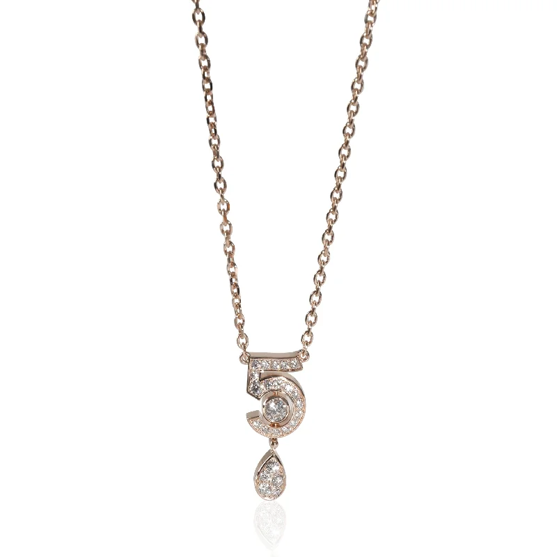 Cotton thread necklaces-Chanel No. 5 Eternal Necklace in 18k Rose Gold 0.36 CTW