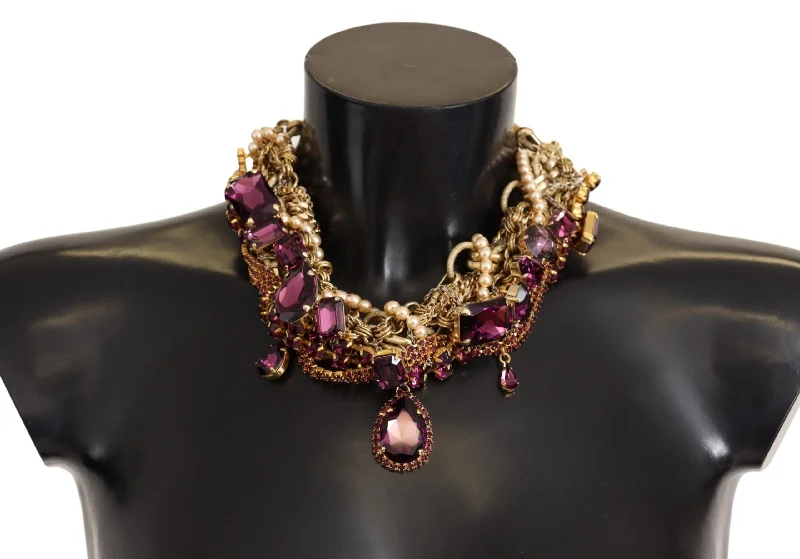 Braided tribal necklaces-Dolce & Gabbana Sicilian Sparkle -Tone Statement Women's Necklace