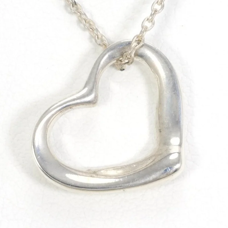 Twisted thread necklaces-Tiffany Open Heart   925 Necklace (Pre-Owned)