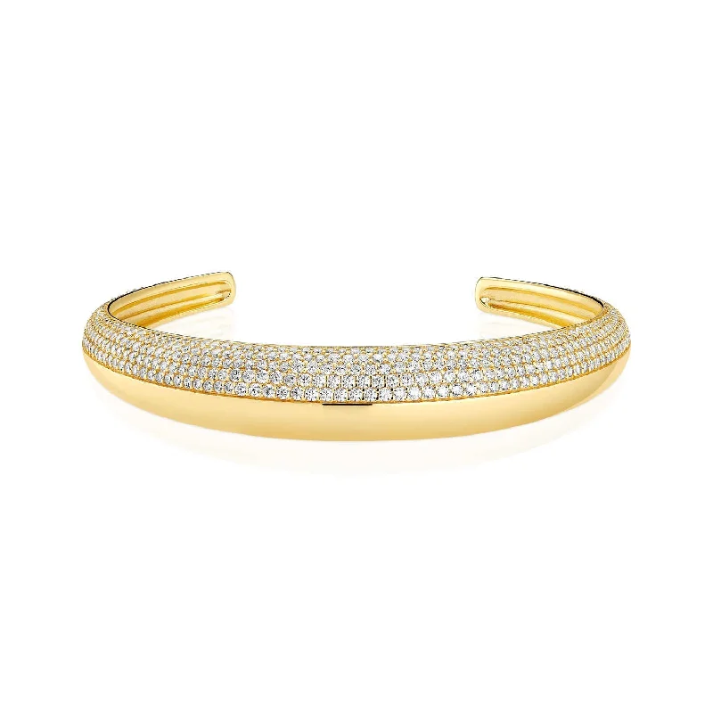 Multi-chain bracelets-Gold Plated Fasano Bangle SJ-BG2487-CZ-YG